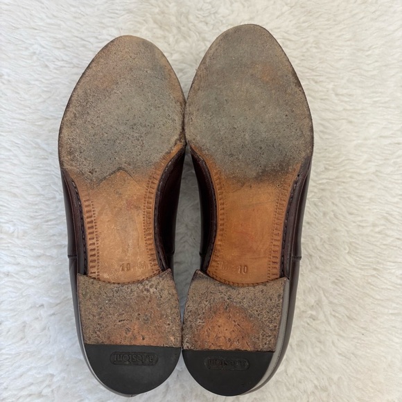 a. testoni Dark Brown Leather Men\'s Dress Shoes size 10 M